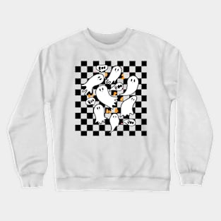 Black checkerboard ghost Crewneck Sweatshirt